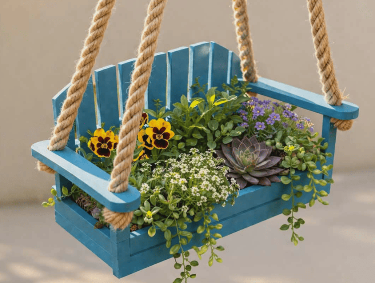 3d print cute little things for spring and summer_hanging swing planter
